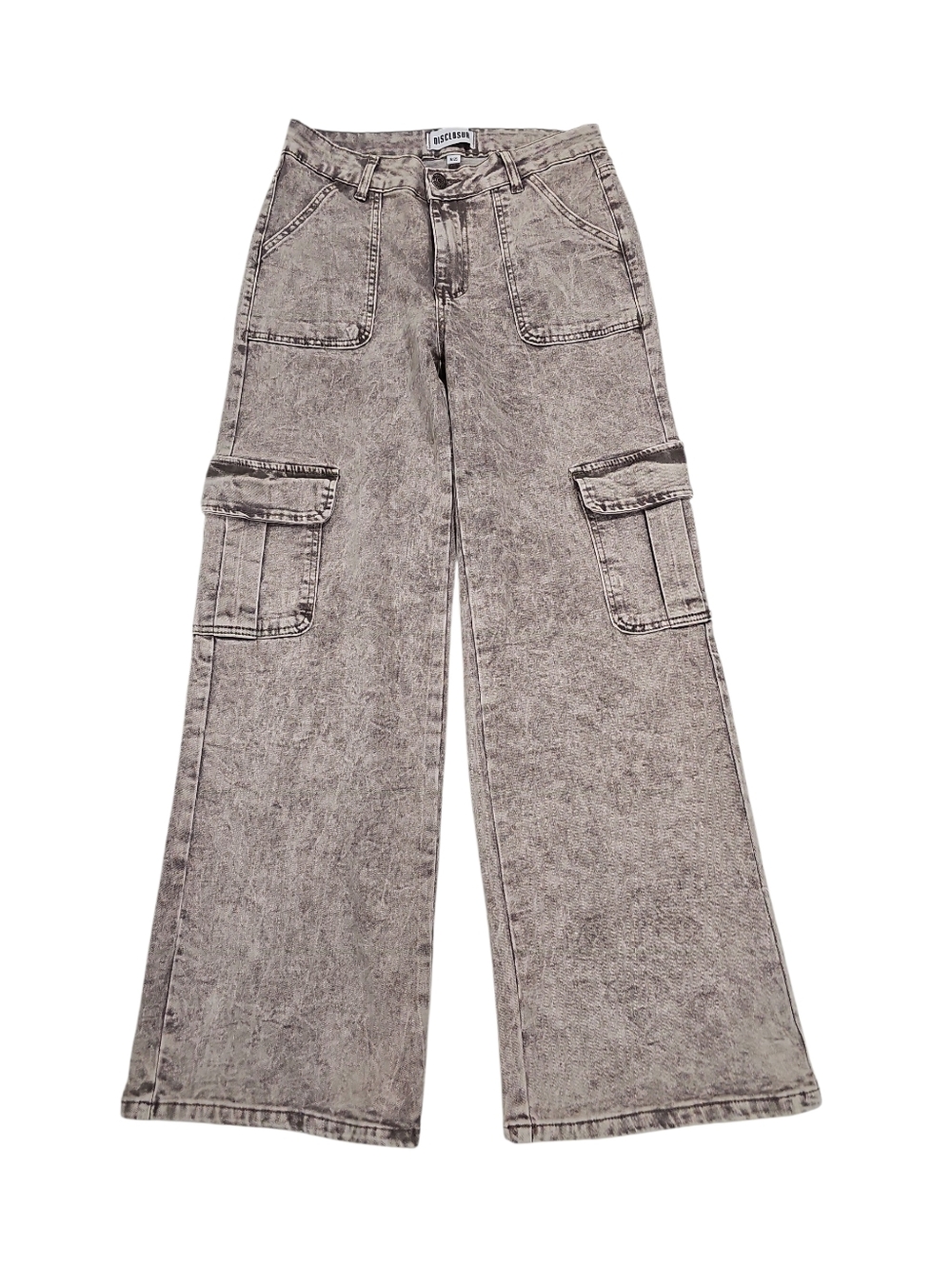 Disclosure Garment Washed Cargo Jeans Brown Sz 9  Wmns